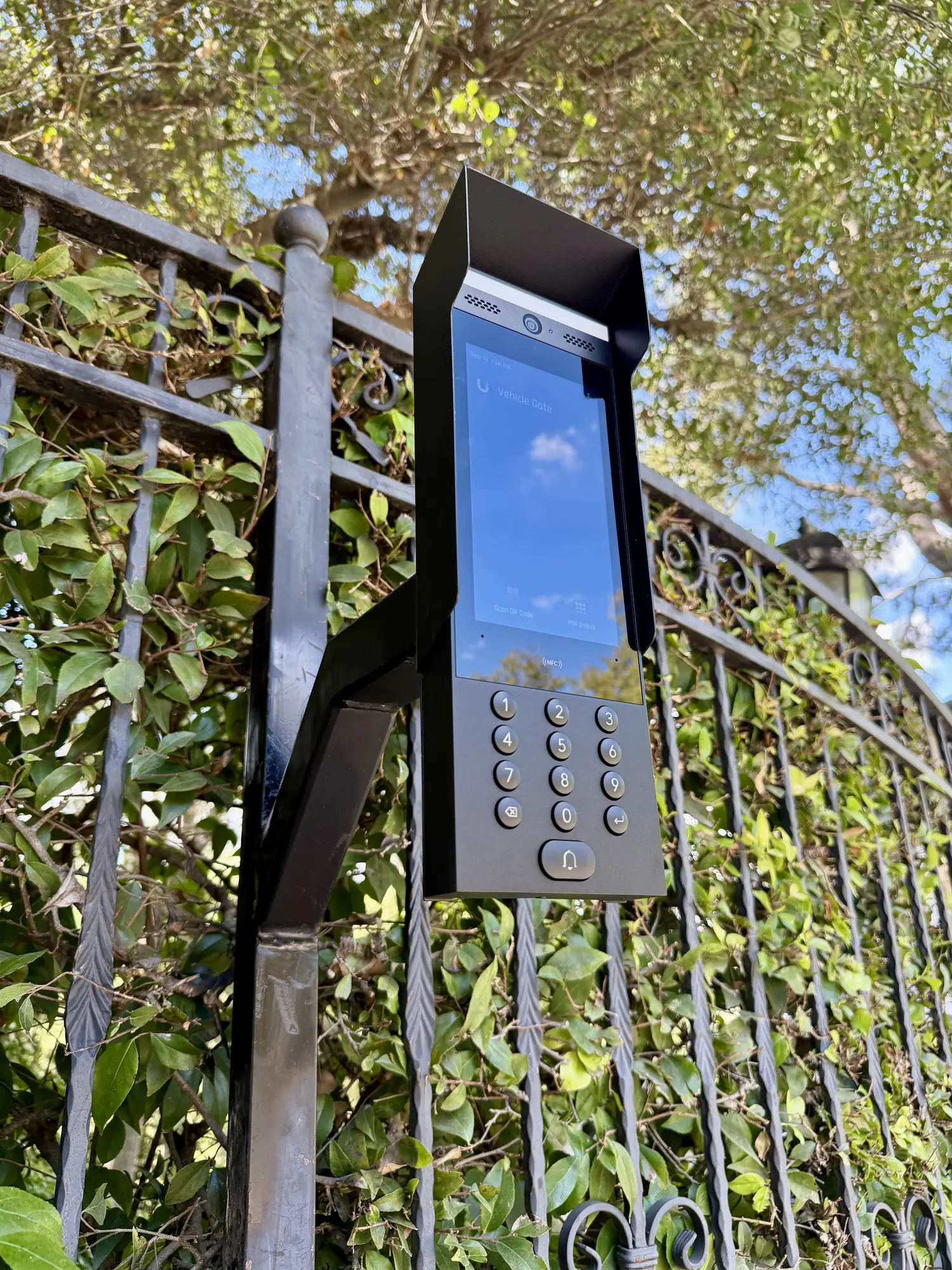 UniFi Access Intercom at the vehicle gate