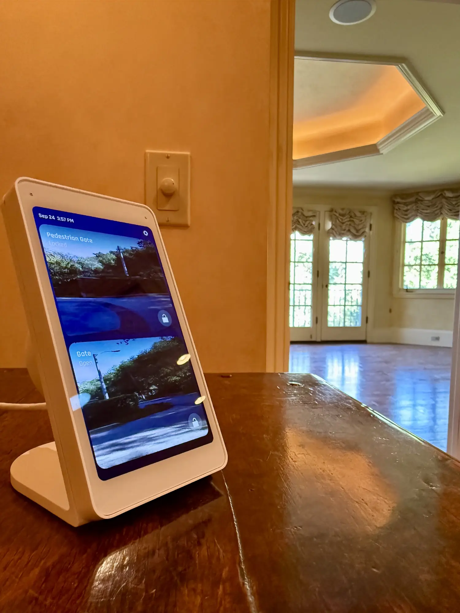 UniFi Intercom Viewer on a table stand