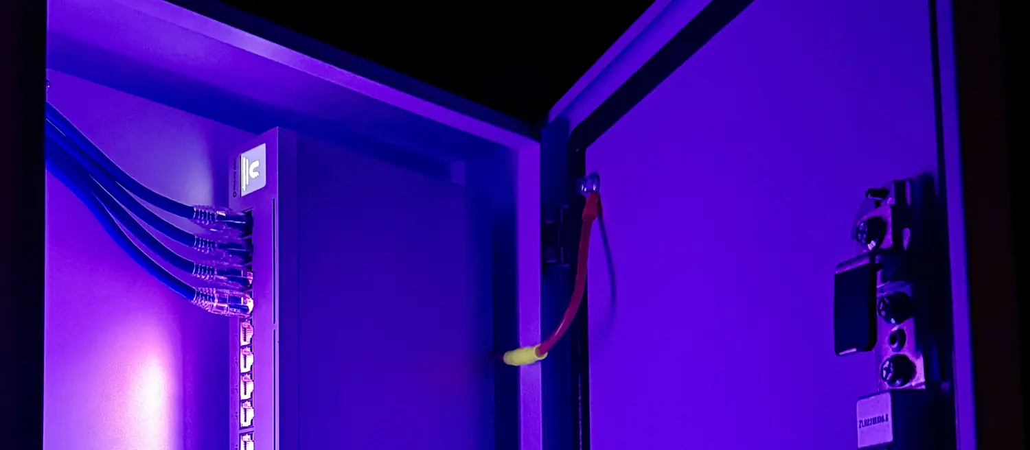 UniFi switch in a remote hub enclosure