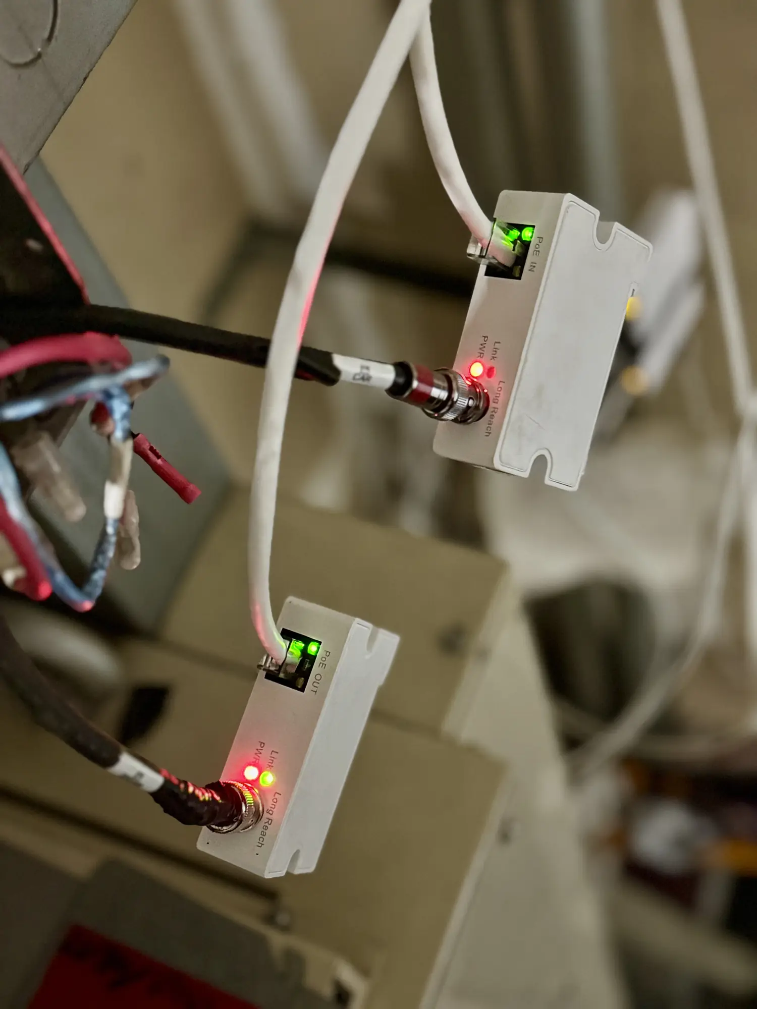 Long Reach extenders with PoE in and PoE out