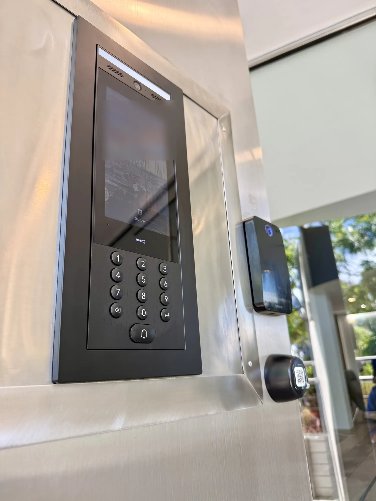 UniFi Access intercom with keypad, close up