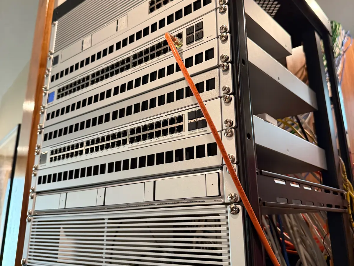 Rack partway through the install