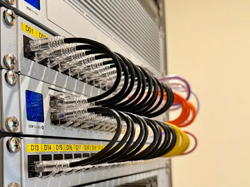 UniFi rack with UDM Pro Max and USW Pro Max